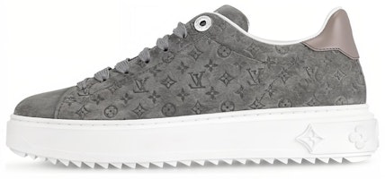 (Women) Louis Vuitton Time Out Sneakers 'Grey Minimonogram' 1ABR1M (Women) Louis Vuitton Time Out Sneakers 'Grey Minimonogram' 1ABR1M