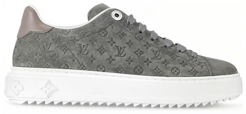 LOUIS VUITTON Time Out 絨面革 舒適圓頭 低筒 運動鞋 女款 灰色 Order LOUIS VUITTON Time Out 絨面革 舒適圓頭 低筒 運動鞋 女款 灰色