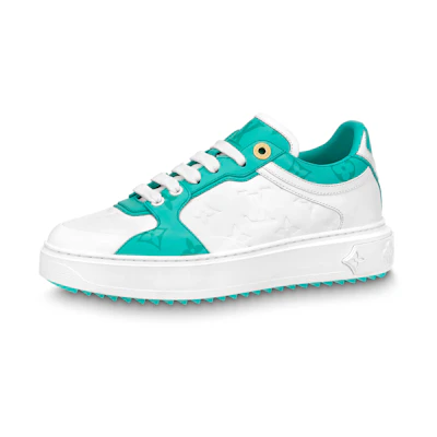 (W) LV Time Out Sneakers 'White and Teal Monogram'