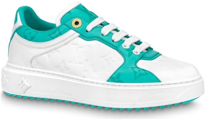 (W) Louis Vuitton Time Out Sneakers 'Putih dan Hijau Monogram' 1AB349 Order (W) Louis Vuitton Time Out Sneakers 'Putih dan Hijau Monogram' 1AB349