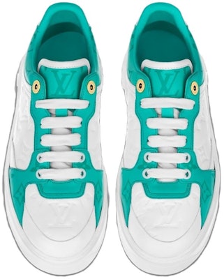 (W) Louis Vuitton Time Out Sneakers 'Putih dan Hijau Monogram' 1AB349 Shop (W) Louis Vuitton Time Out Sneakers 'Putih dan Hijau Monogram' 1AB349