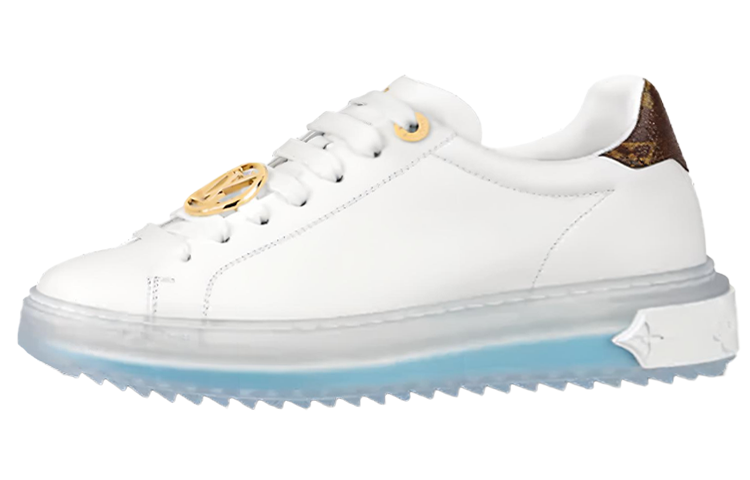(Women) Louis Vuitton Time Out Sneakers 'White Blue Gold' 1A8NG3