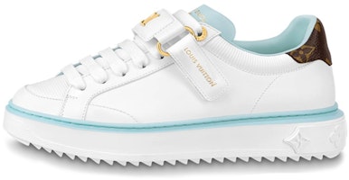 (Women) Louis Vuitton Time Out Sneakers 'White Blue Brown' 1AB194 (Women) Louis Vuitton Time Out Sneakers 'White Blue Brown' 1AB194