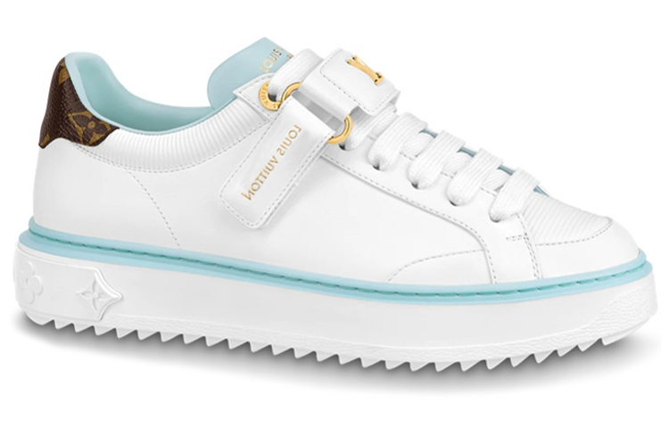 (W) LV Time Out Sneakers 'White Blue Brown' 圖 2