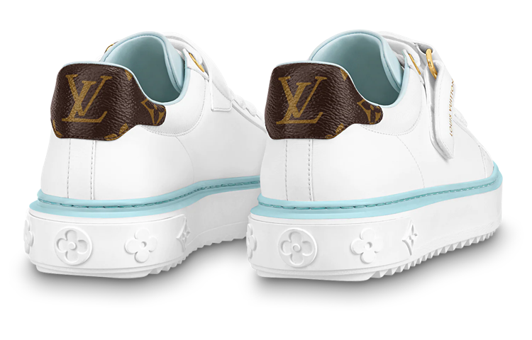 (W) LV Time Out Sneakers 'White Blue Brown' 圖 5