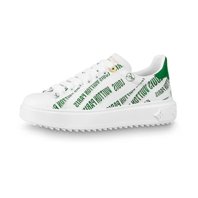 (W) LV Time Out Sneakers 'White Green'