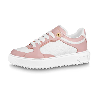 (W) LV Time Out Sneakers 'White Mini Monogram Pink'