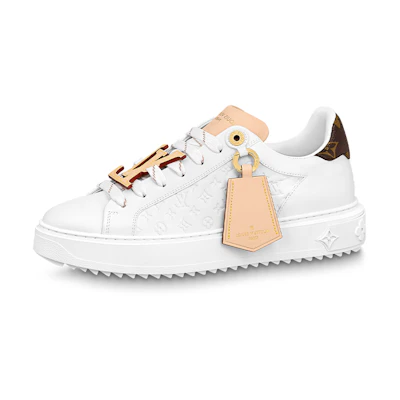 (W) LV Time Out Sneakers 'White Monogram Beige Logo'