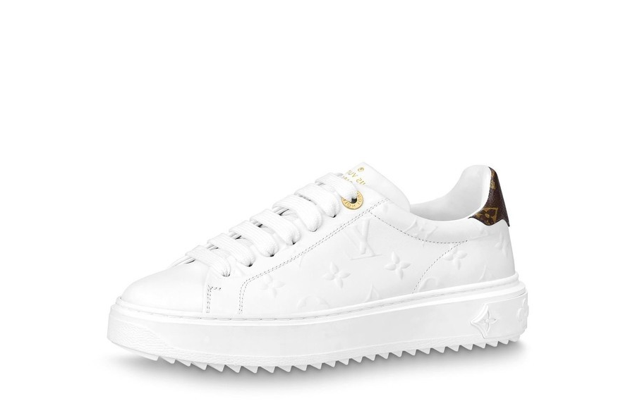 (Women) Louis Vuitton Time Out Sneakers 'White Monogram with Brown' 1AAE5M