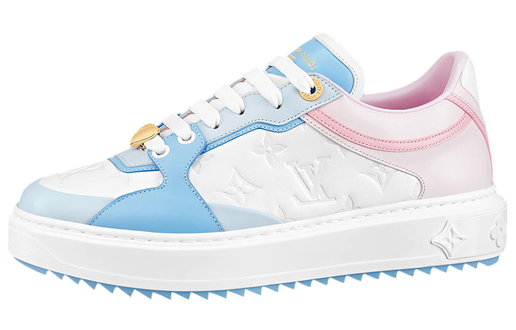 (Women) Louis Vuitton Time Out Sneakers 'White Monogram with Blue Pink' 1A9QB4