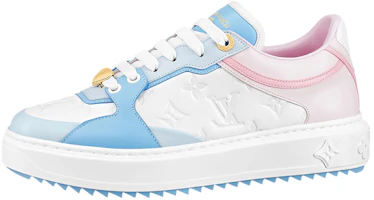 (Women) Louis Vuitton Time Out Sneakers 'White Monogram with Blue Pink' 1A9QB4 (Women) Louis Vuitton Time Out Sneakers 'White Monogram with Blue Pink' 1A9QB4
