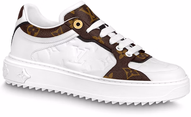 (Women) Louis Vuitton Time Out Sneakers 'White Monogram with Brown Monogram' 1AAWFP Order (Women) Louis Vuitton Time Out Sneakers 'White Monogram with Brown Monogram' 1AAWFP