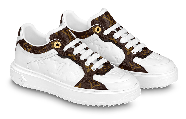 Lookbook (W) Zapatillas Louis Vuitton Time Out 'Monograma Blanco y Marrón' 1AAWFP