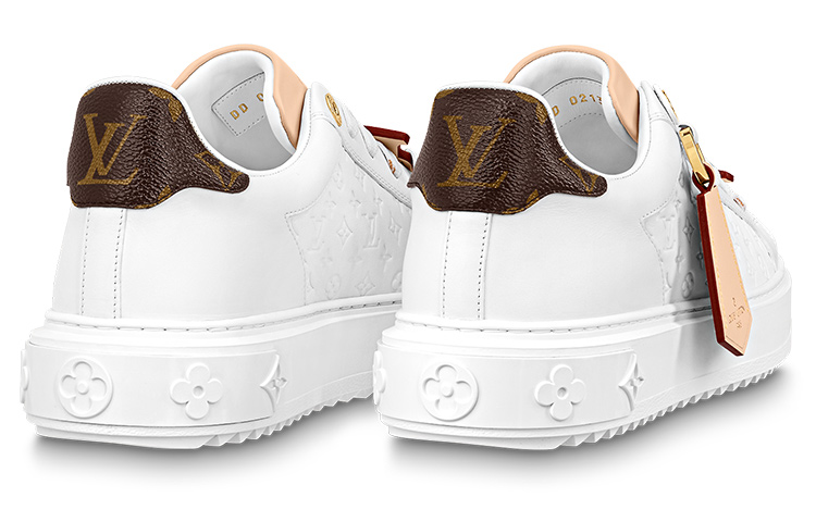 Shop (W) Louis Vuitton Time Out Sepatu 'Putih Logo Monogram Beige' 1ABHRY