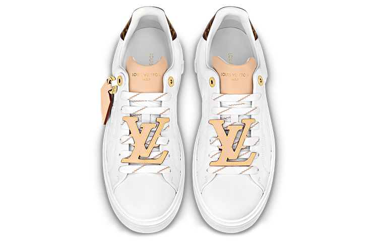 Purchase (W) Louis Vuitton Time Out Sepatu 'Putih Logo Monogram Beige' 1ABHRY