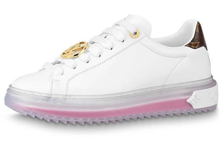 (Women) Louis Vuitton Time Out Sneakers 'White Pink Gold' 1A8NFR