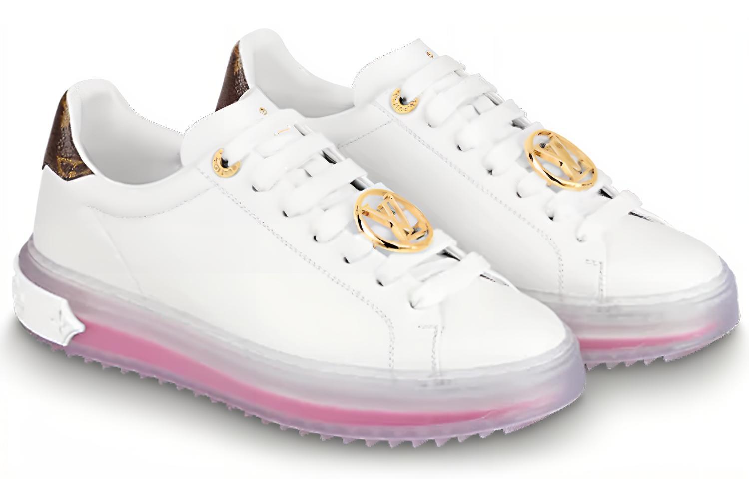 Lookbook (W) Zapatillas Louis Vuitton Time Out 'Blanco Rosa Oro' 1A8NFR