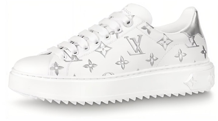(Women) Louis Vuitton Time Out Sneakers 'White with Silver Monogram' 1A8TAI Buy (Women) Louis Vuitton Time Out Sneakers 'White with Silver Monogram' 1A8TAI