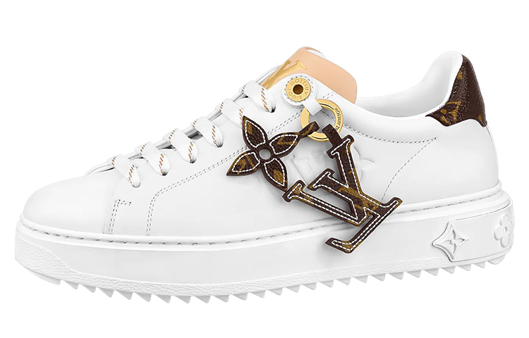 (Women) Louis Vuitton Time Out Sneakers 'White with Brown Monogra' 1ABB4A