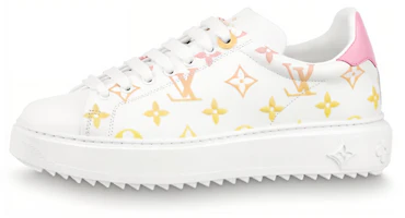 (Women) Louis Vuitton Time Out Sneakers 'White with Orange Ombre Monogram' 1A8SZG (Women) Louis Vuitton Time Out Sneakers 'White with Orange Ombre Monogram' 1A8SZG