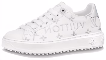 (Women) Louis Vuitton Time Out Sneakers 'White with Silver Monogram and Logo' 1AAVVA (Women) Louis Vuitton Time Out Sneakers 'White with Silver Monogram and Logo' 1AAVVA