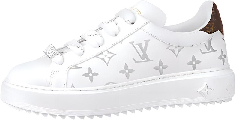 (Women) Louis Vuitton Time Out Sneakers 'White with Silver Monogram' 1A9HB7 Buy (Women) Louis Vuitton Time Out Sneakers 'White with Silver Monogram' 1A9HB7