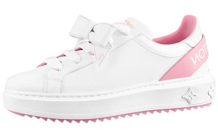 (Women) Louis Vuitton Time Out Sneakers 'White with Pink' 1A9Q12