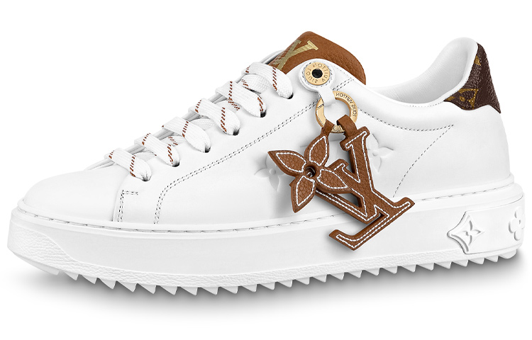 (Women) Louis Vuitton Time Out Sneakers 'White with Brown' 1AADMW