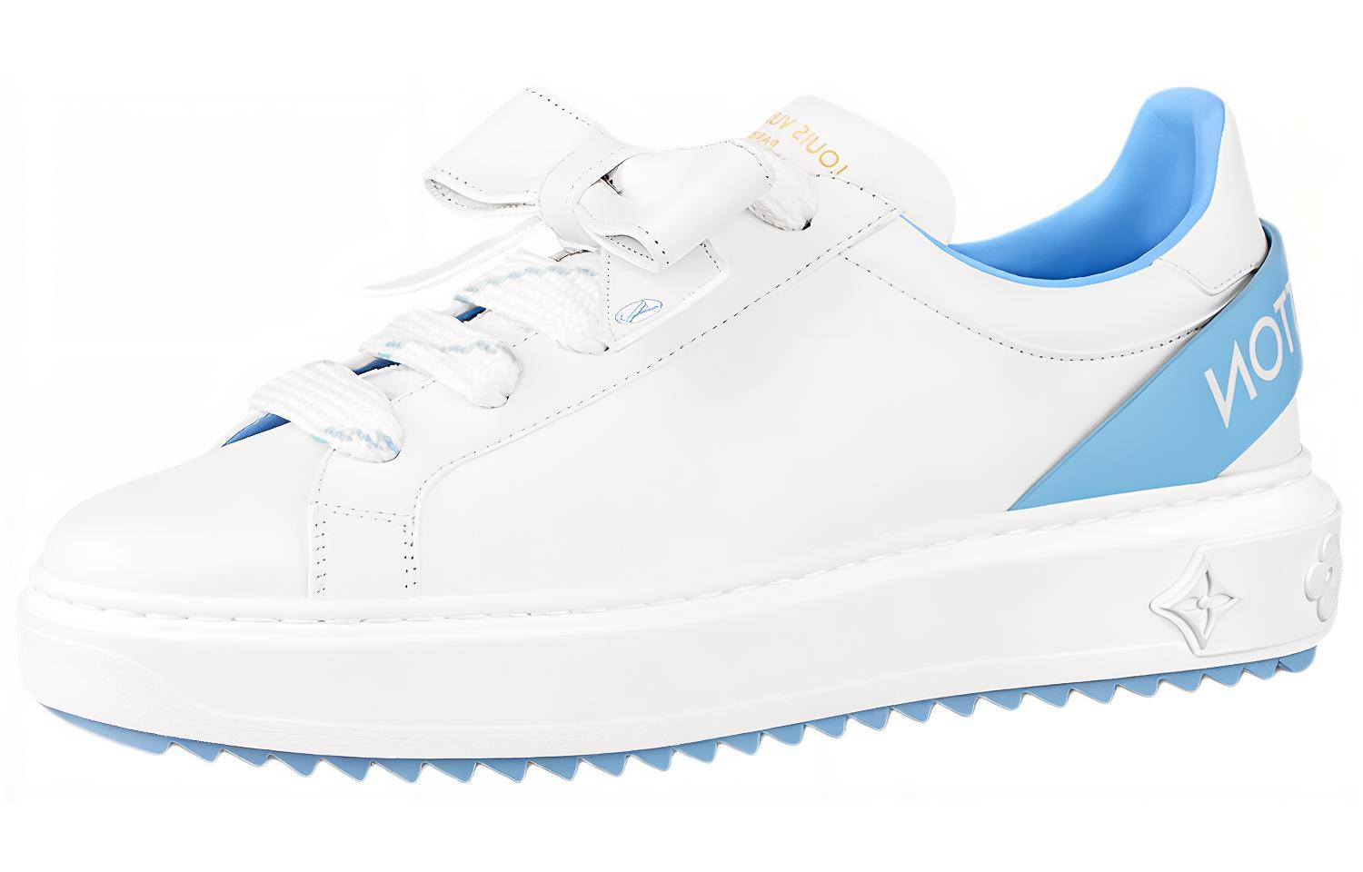 (Women) Louis Vuitton Time Out Sneakers 'White with Blue' 1A9Q0M