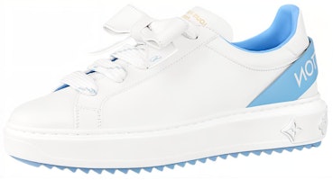(Women) Louis Vuitton Time Out Sneakers 'White with Blue' 1A9Q0M (Women) Louis Vuitton Time Out Sneakers 'White with Blue' 1A9Q0M