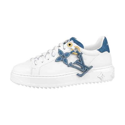 (W) LV Time Out Sneakers 'White with Denim Blue'