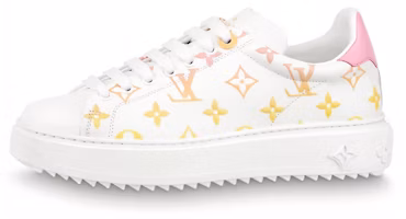 (Women) Louis Vuitton Time Out Sneakers 'White with Orange Ombre Monogram' 1A8SZG (Women) Louis Vuitton Time Out Sneakers 'White with Orange Ombre Monogram' 1A8SZG