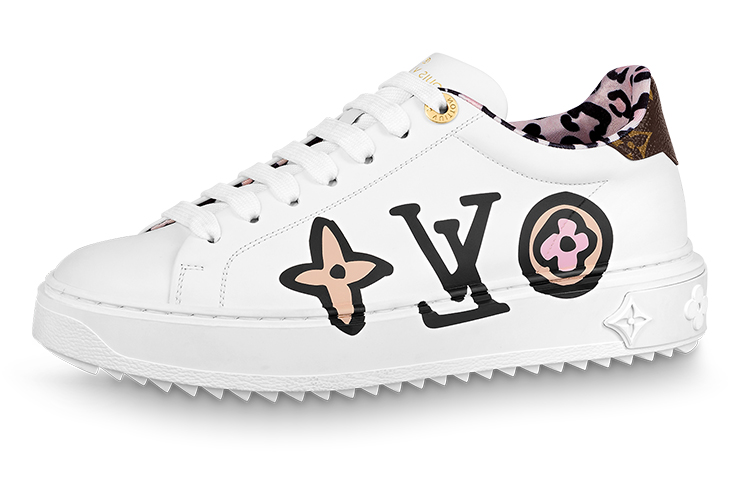 (Women) Louis Vuitton Time Out Sneakers 'White with Large Side Logo' 1A93XF