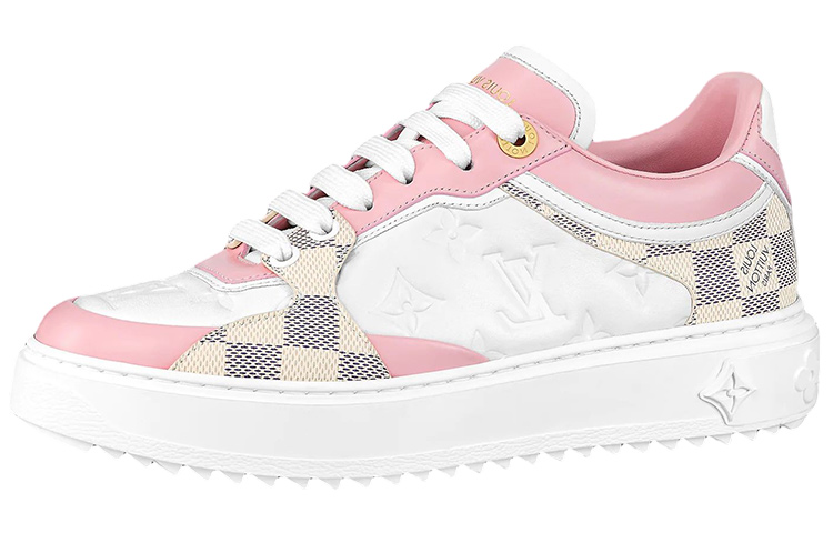 Buy (W) Zapatillas Louis Vuitton Time Out 'Blancas con Cuadros y Monograma Logo' 1A9PYU