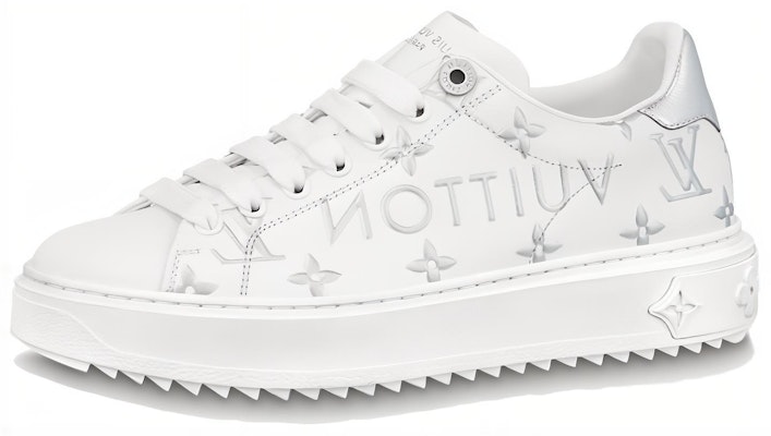 (Women) Louis Vuitton Time Out Sneakers 'White with Silver Monogram and Logo' 1AAVVA Buy (Women) Louis Vuitton Time Out Sneakers 'White with Silver Monogram and Logo' 1AAVVA