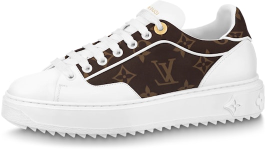 LOUIS VUITTON Time Out 皮革 系帶 時尚板鞋 女款 白栗 Buy LOUIS VUITTON Time Out 皮革 系帶 時尚板鞋 女款 白栗