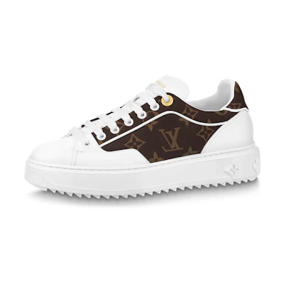 (W) LV Time Out Sneakers 'White with Brown Monogram'