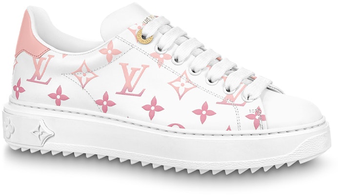(W) Louis Vuitton Time Out Sneakers 'Putih dengan Monogram Merah Muda' 1AAEG2 Order (W) Louis Vuitton Time Out Sneakers 'Putih dengan Monogram Merah Muda' 1AAEG2