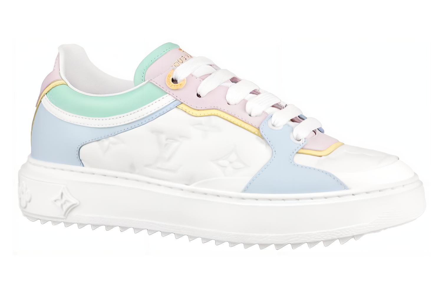 Order (W) Louis Vuitton Time Out Sneakers 'Putih dengan Warna Lembut' 1A8VTZ