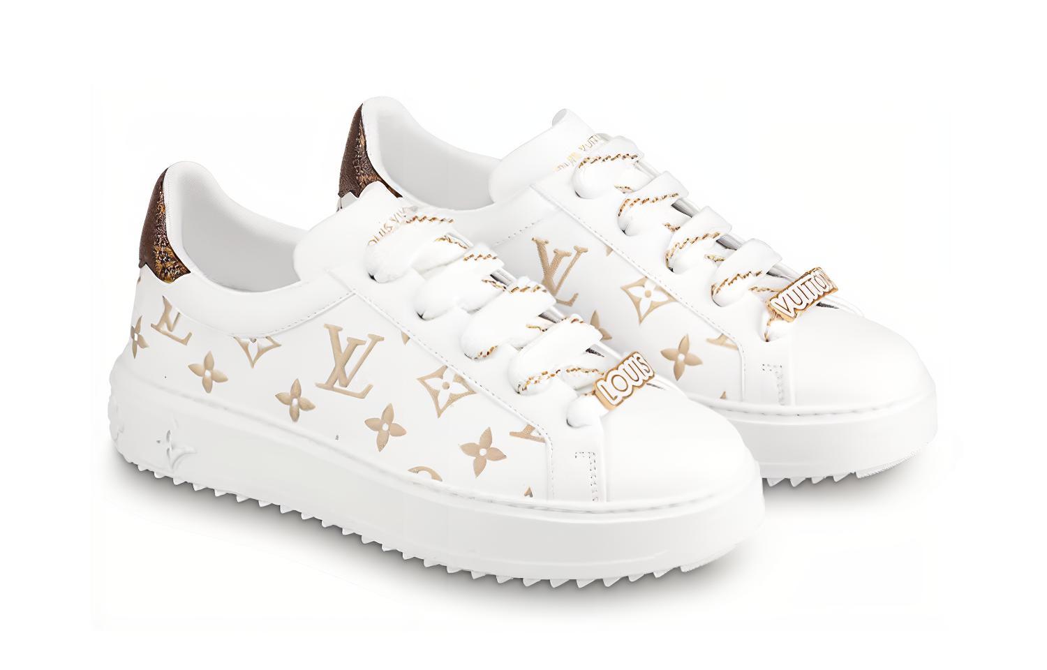 Order (W) ルイヴィトン タイムアウトスニーカー 白/ゴールドモノグラム 1A9HAV