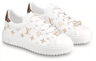 (W) Louis Vuitton Time Out Sepatu 'Putih dengan Monogram Emas' 1A9HAV Order (W) Louis Vuitton Time Out Sepatu 'Putih dengan Monogram Emas' 1A9HAV