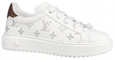 LOUIS VUITTON Time Out 滿印logo 低幫 時尚板鞋 女款 白灰色 Order LOUIS VUITTON Time Out 滿印logo 低幫 時尚板鞋 女款 白灰色