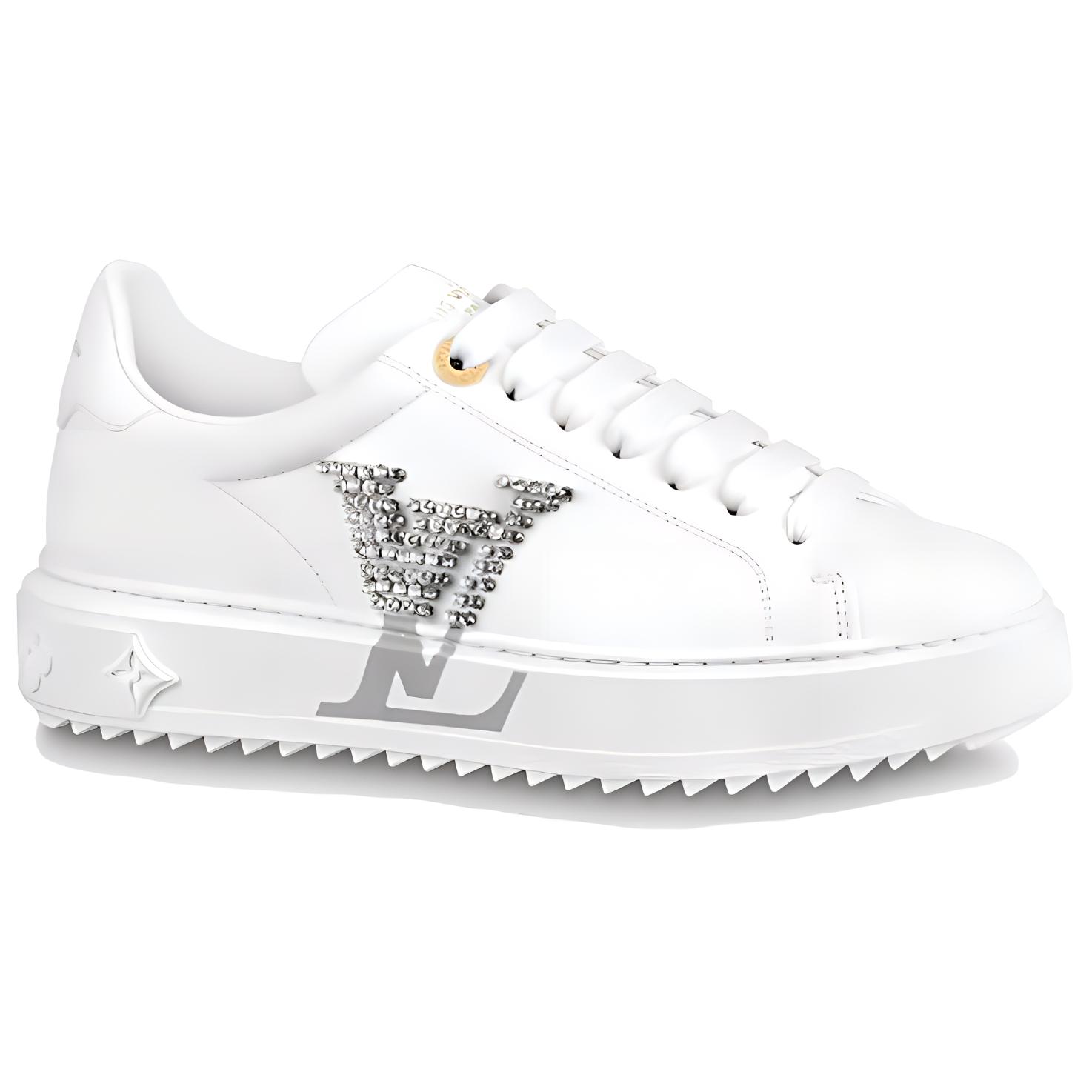 (W) LV Time Out Sneakers 'White with Large Crystal Side Logo' 圖 2