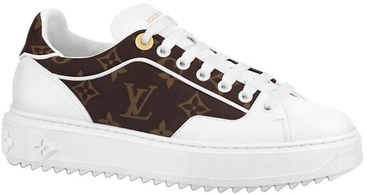 (W) Louis Vuitton Time Out Sneakers 'Putih dengan Monogram Coklat' 1AAP2X Order (W) Louis Vuitton Time Out Sneakers 'Putih dengan Monogram Coklat' 1AAP2X