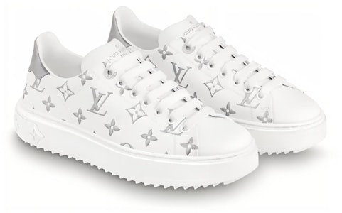 LOUIS VUITTON Time Out 休閒 時尚板鞋 女款 白銀 Lookbook LOUIS VUITTON Time Out 休閒 時尚板鞋 女款 白銀