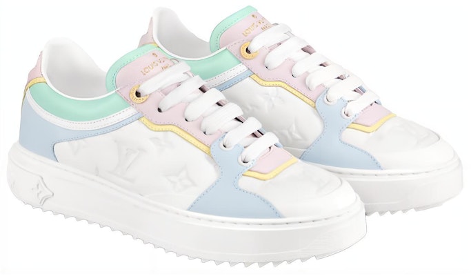 (W) Louis Vuitton Time Out Sneakers 'Putih dengan Warna Lembut' 1A8VTZ Lookbook (W) Louis Vuitton Time Out Sneakers 'Putih dengan Warna Lembut' 1A8VTZ
