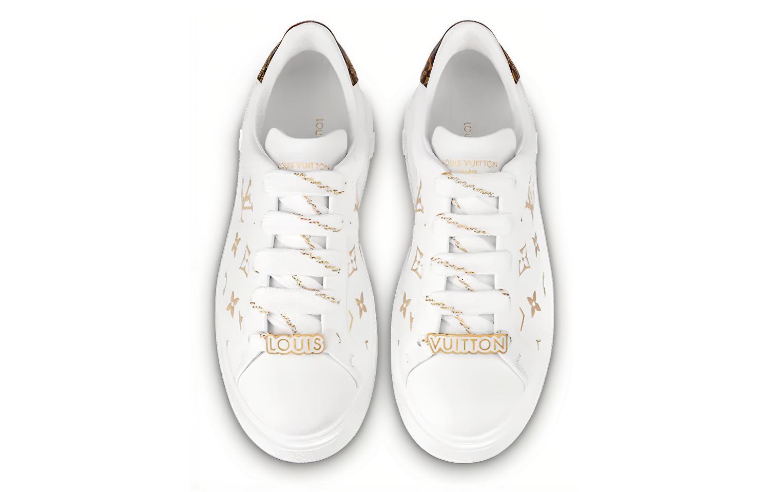 Lookbook (W) ルイヴィトン タイムアウトスニーカー 白/ゴールドモノグラム 1A9HAV