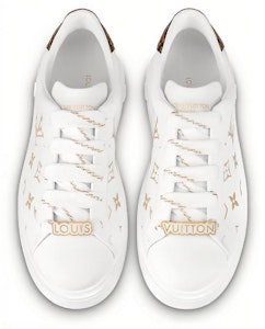 LOUIS VUITTON Time Out 滿印logo 時尚板鞋 女款 白金 Lookbook LOUIS VUITTON Time Out 滿印logo 時尚板鞋 女款 白金