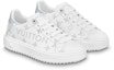 Lookbook (Women) Louis Vuitton Time Out Sneakers 'White with Silver Monogram' 1AAVV6