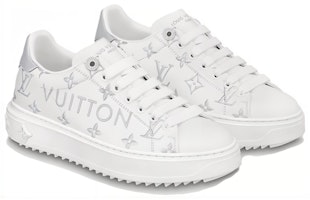 (W) 路易威登Time Out白色银色花纹徽标运动鞋 1AAVVA Lookbook (W) 路易威登Time Out白色银色花纹徽标运动鞋 1AAVVA